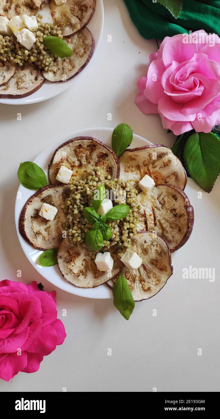 Aubergines de sarrasin fleurs Banque D'Images