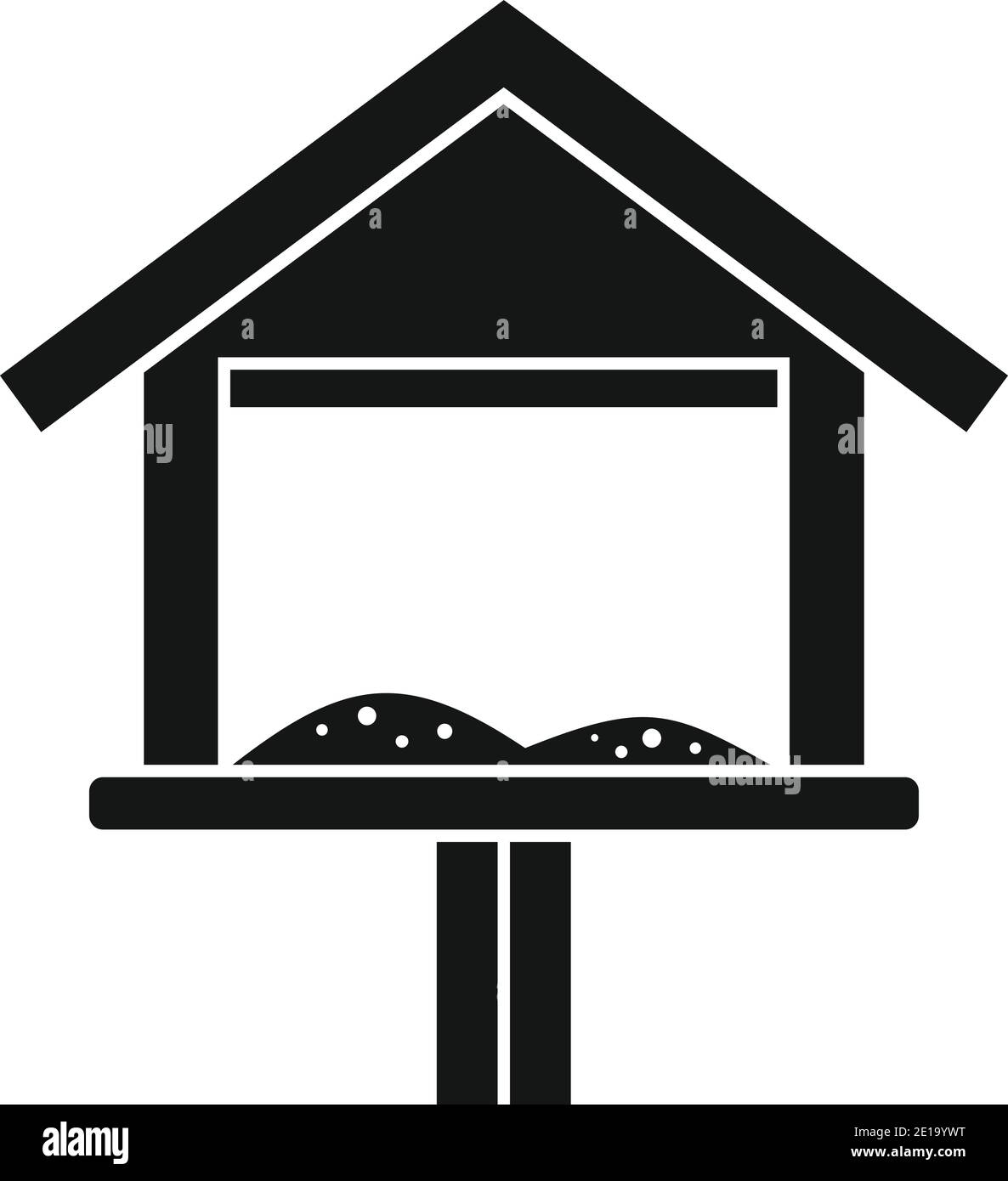 Icône mangeoires d'oiseaux de parc, style simple Illustration de Vecteur
