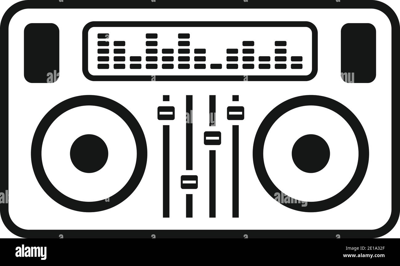 Icône DJ Deck, style simple Illustration de Vecteur