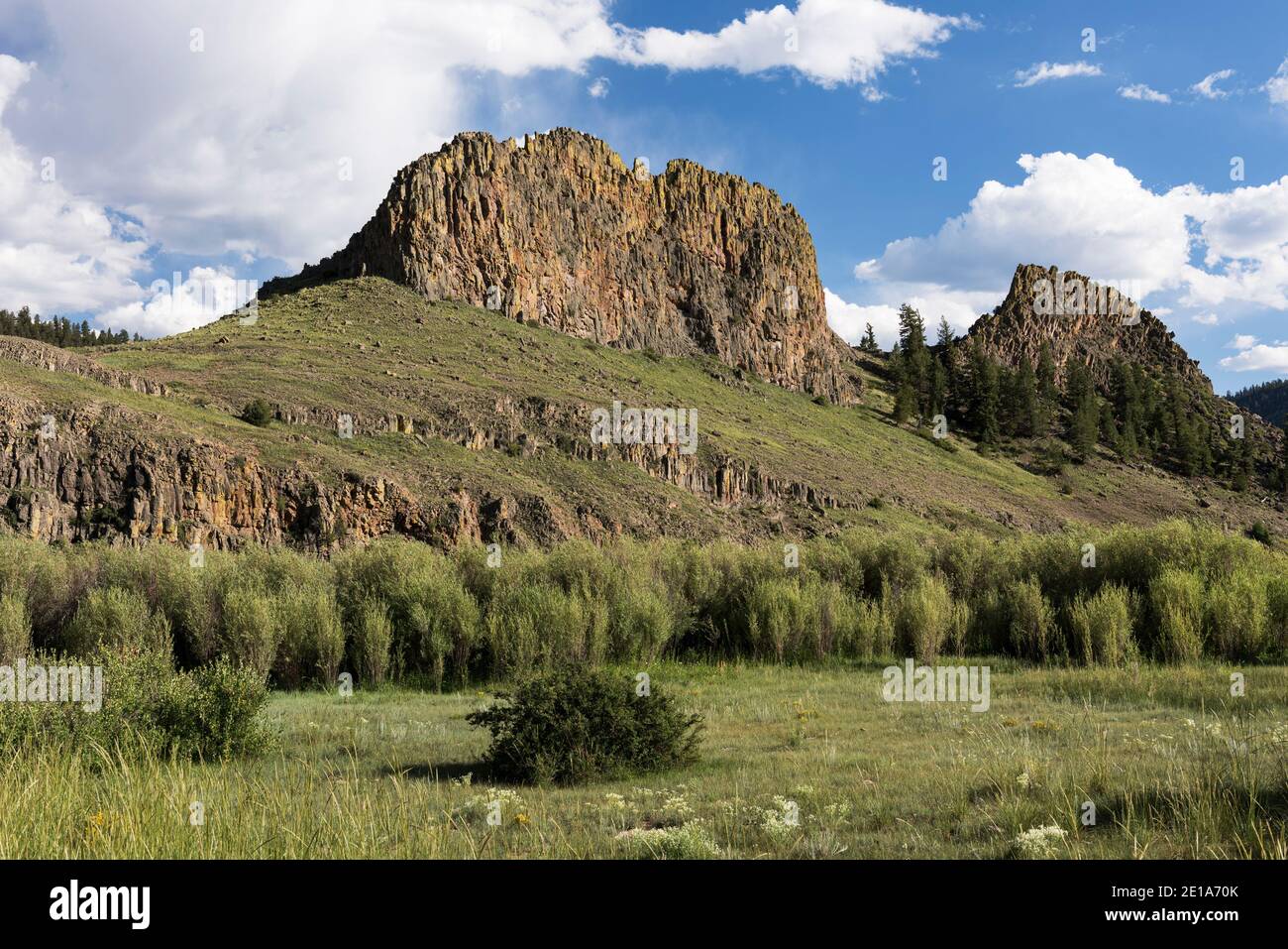 La formation rocheuse de Castles est située dans la forêt nationale de San Isabel, Colorado. Banque D'Images