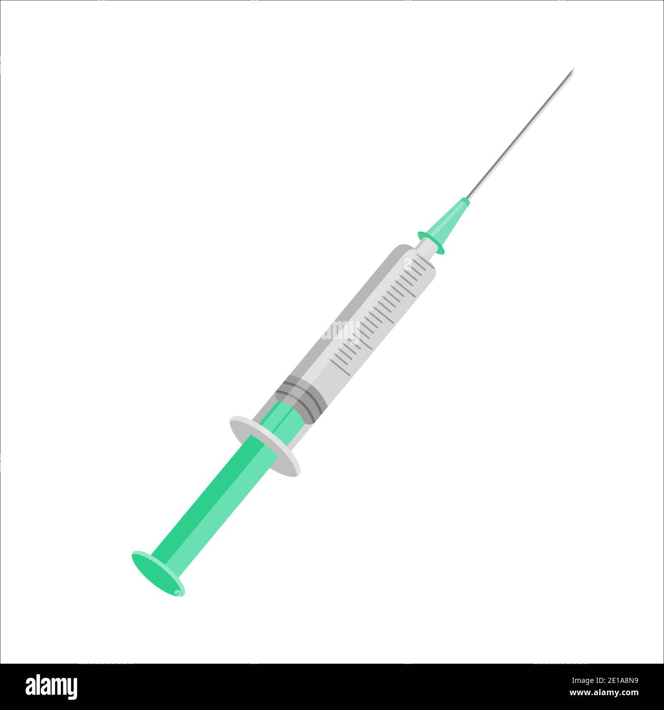 Seringue pour injection.vaccination contre le coronavirus, la grippe. Illustration de Vecteur