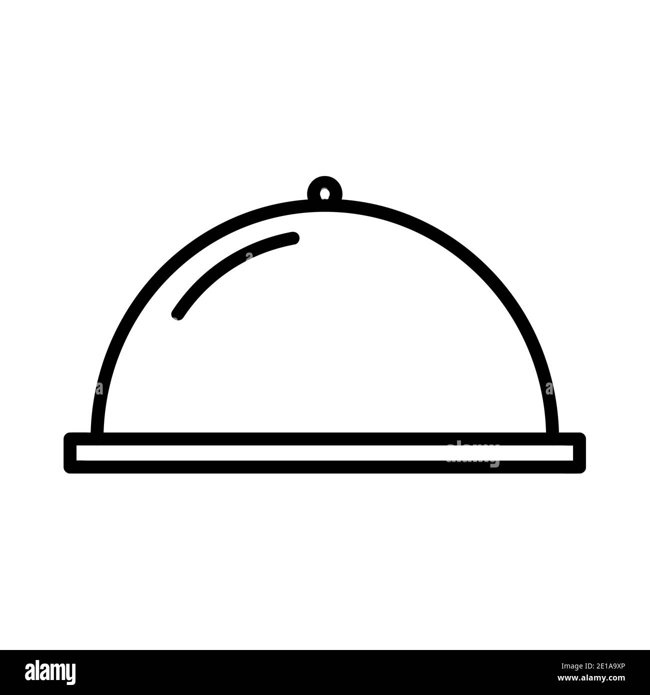 Icône de livraison au restaurant. Pictogramme pour le site Web. Icône de contour simple. Illustration de la livraison des aliments. Banque D'Images