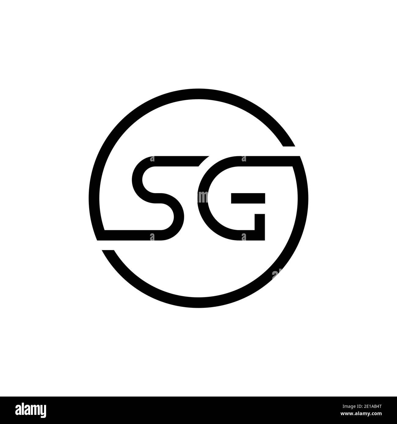 Original cercle lettre SG logo Design Vector Template. Résumé lettre SG logo Design Illustration de Vecteur