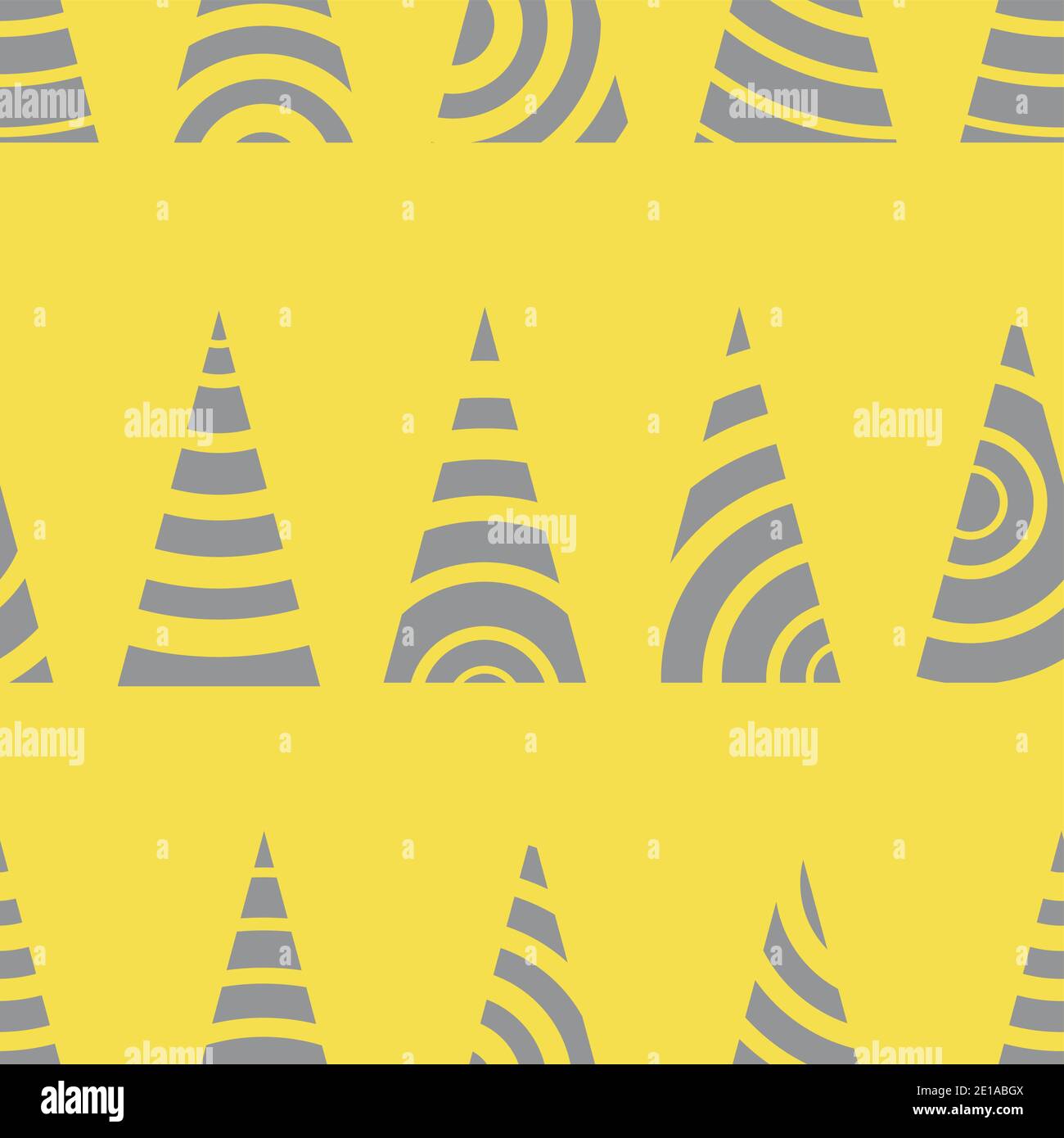 Collection arbres de Noël à motif infini, design moderne et plat dans des couleurs tendance 2021. Peut être utilisé pour les documents imprimés - dépliants, affiches, affaires ca Illustration de Vecteur