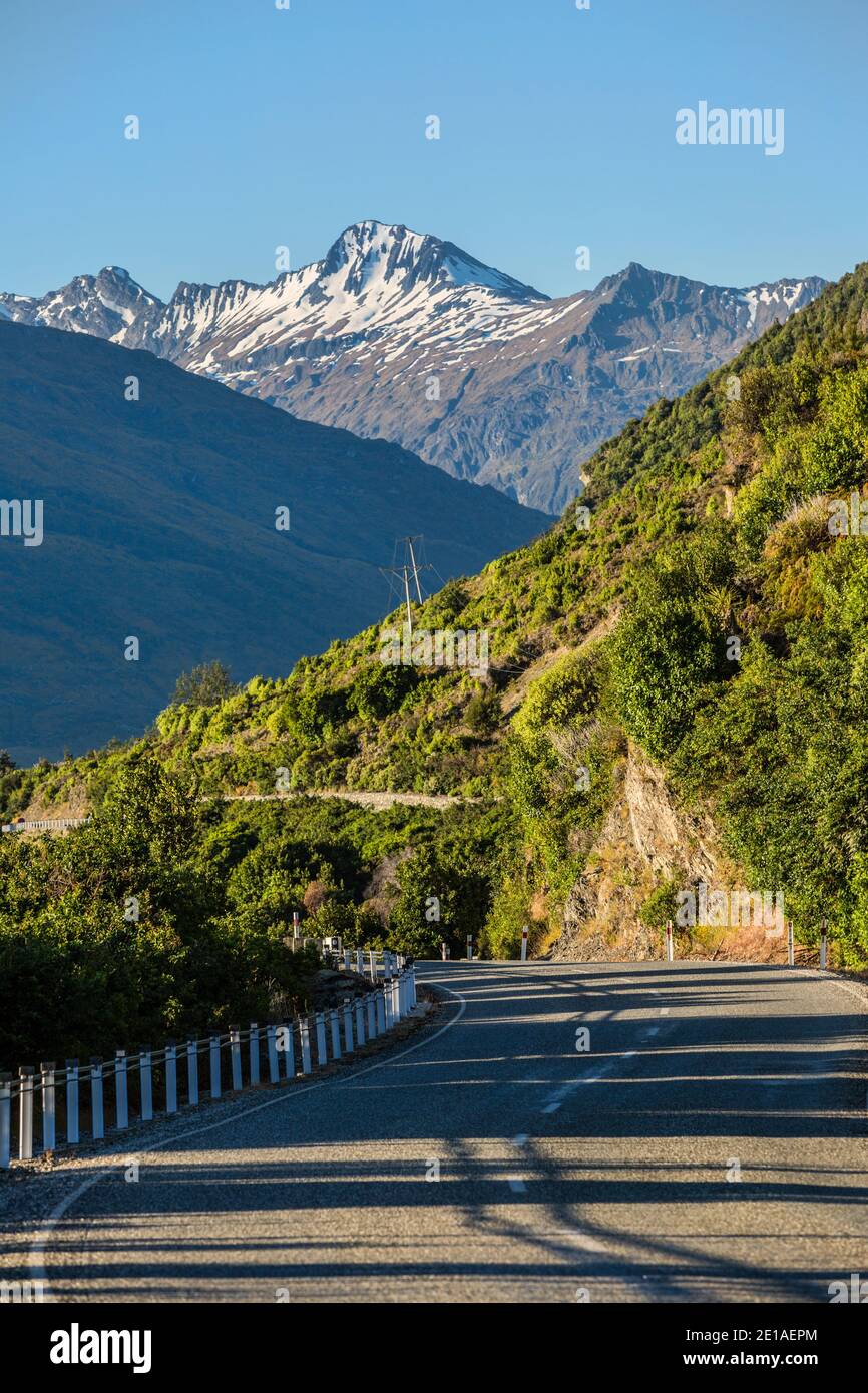 La route de Wanaka de Haast, South Island, Nouvelle-Zélande Banque D'Images
