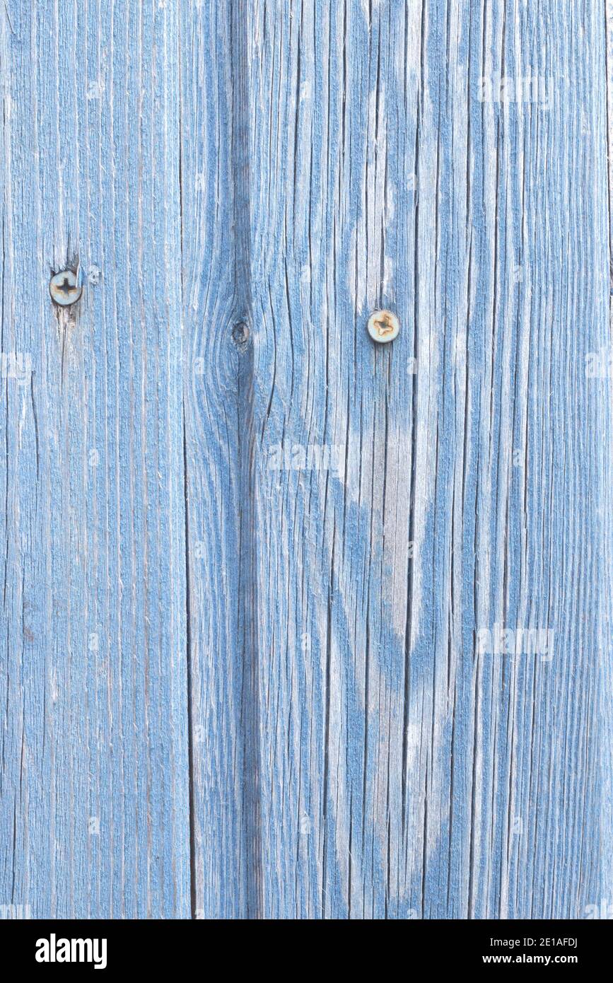 Vieux bois bleu clair fond ou texture, partie de la clôture rustique Banque D'Images