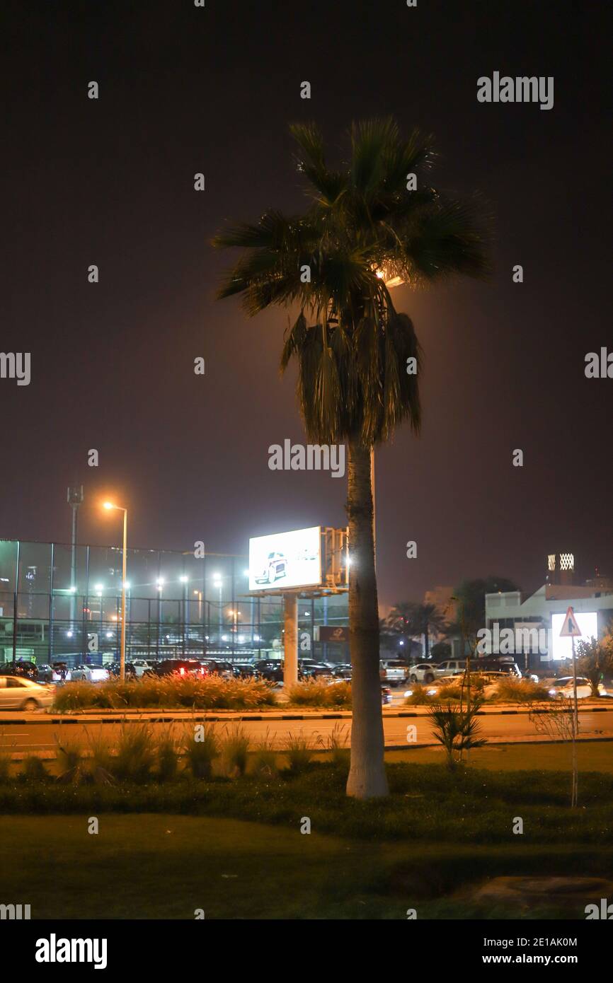 Koweït City at night Banque D'Images