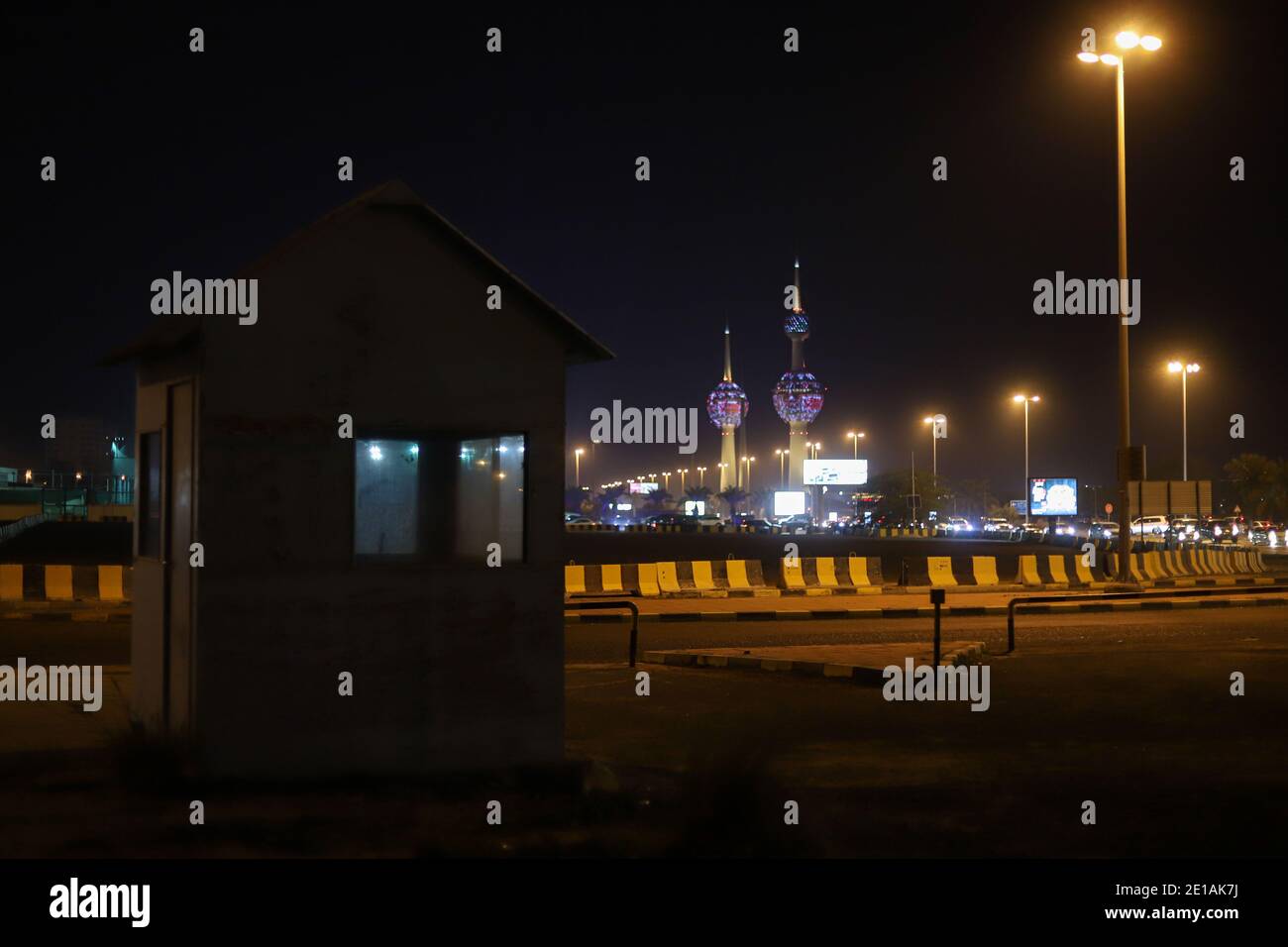 Koweït City at night Banque D'Images