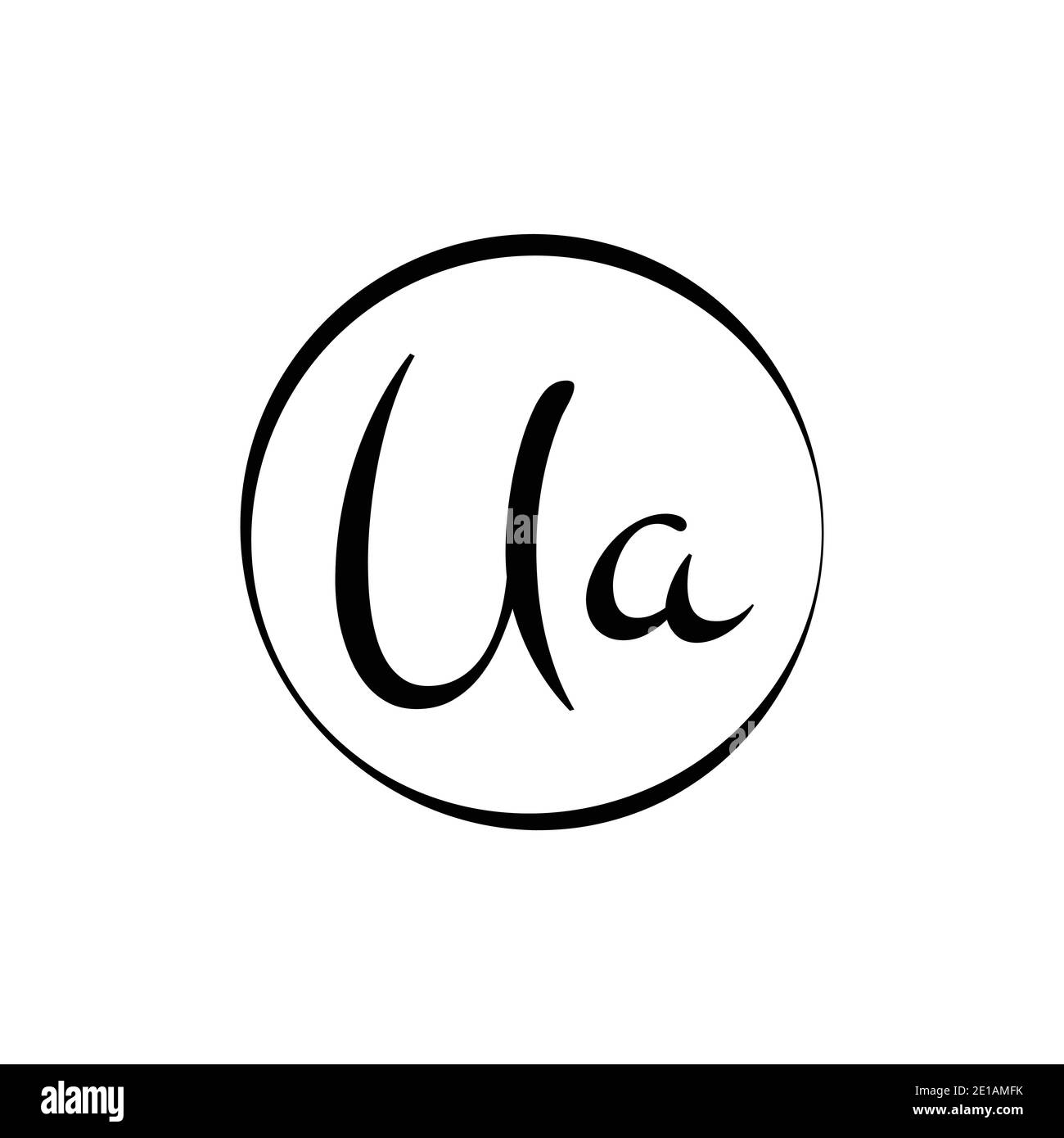 Lettre UA initiale logo Design modèle vectoriel. Résumé lettre de ...