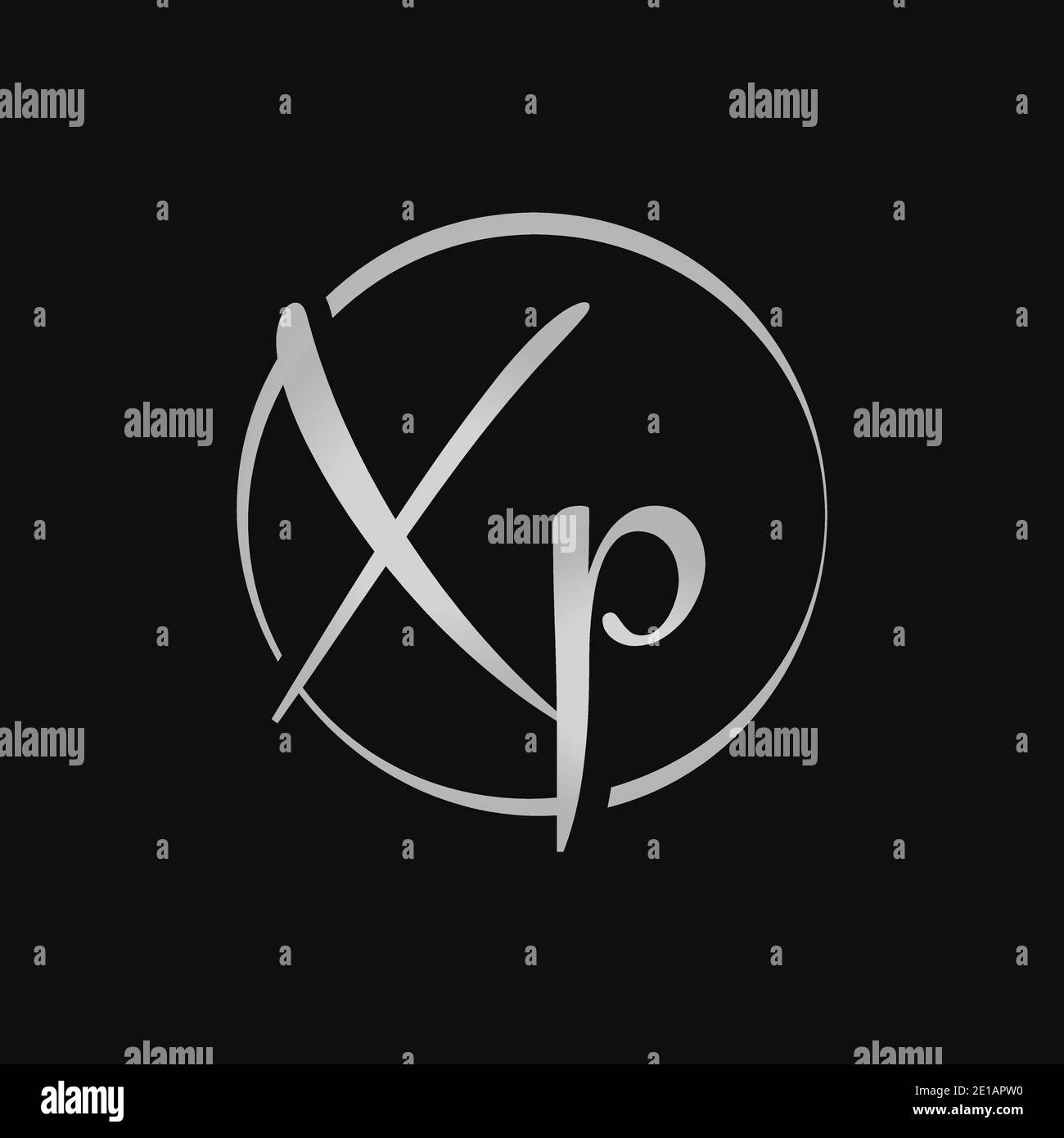Modèle de vecteur de logo Creative XP Letter. Design du logo initial de ...