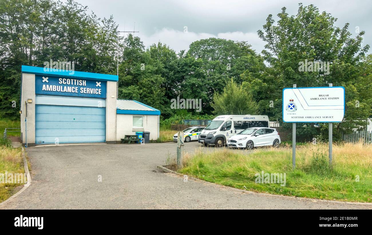 Biggar Ambulance Station, South Lanarkshire, Écosse Banque D'Images