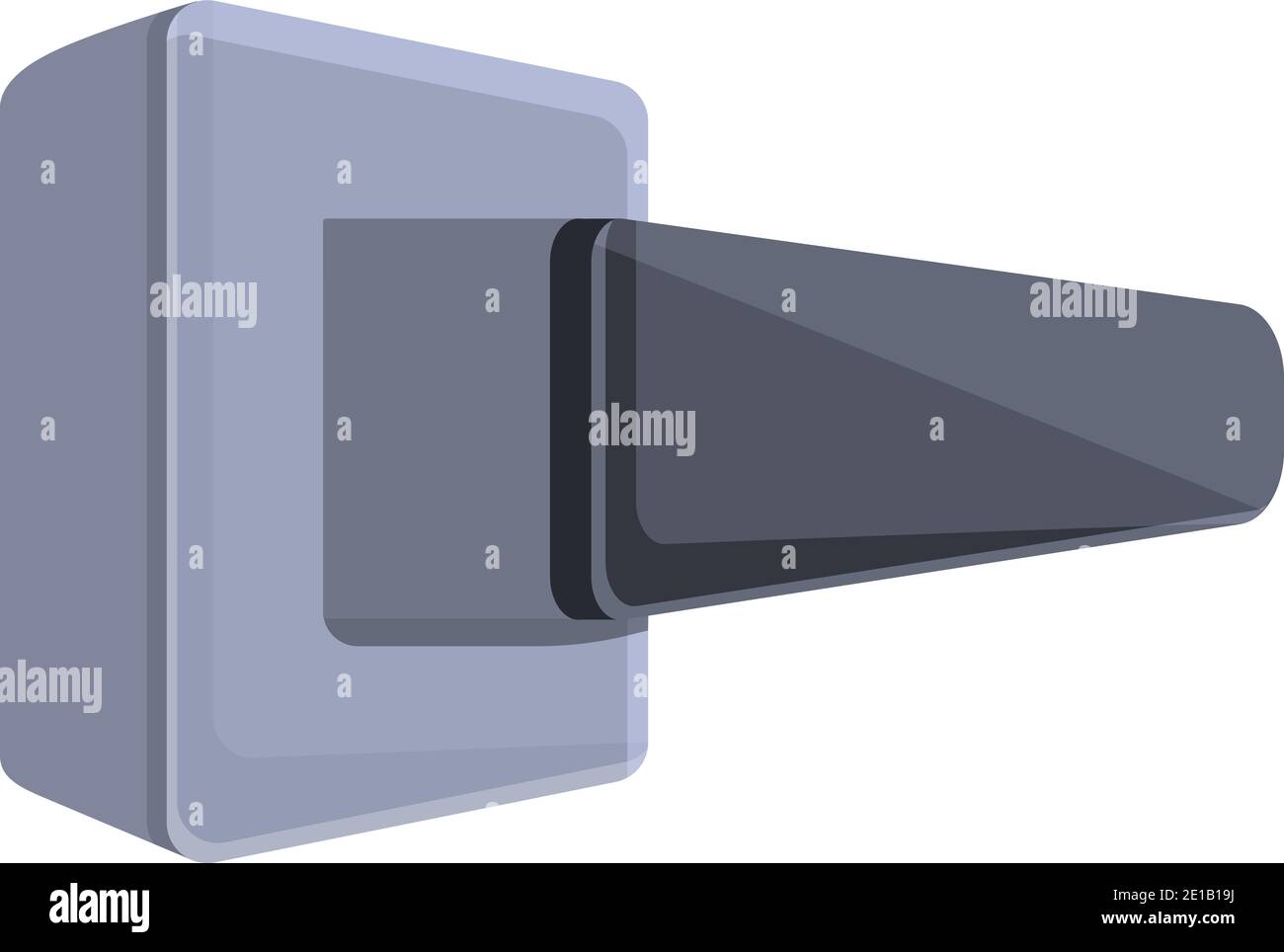 Icône de poignée de porte en acier. Dessin animé de l'icône de vecteur de poignée de porte en acier pour la conception de Web isolée sur fond blanc Illustration de Vecteur