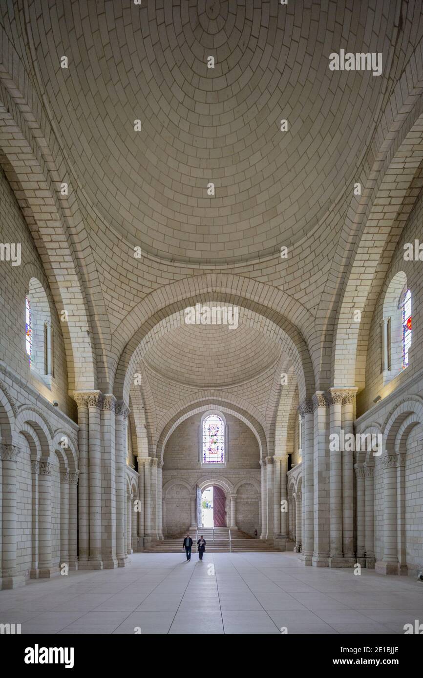 Abbaye de Fontevraud, France 10 mai 2013 : à l'intérieur de l'abbaye principale de Fontevraud Banque D'Images