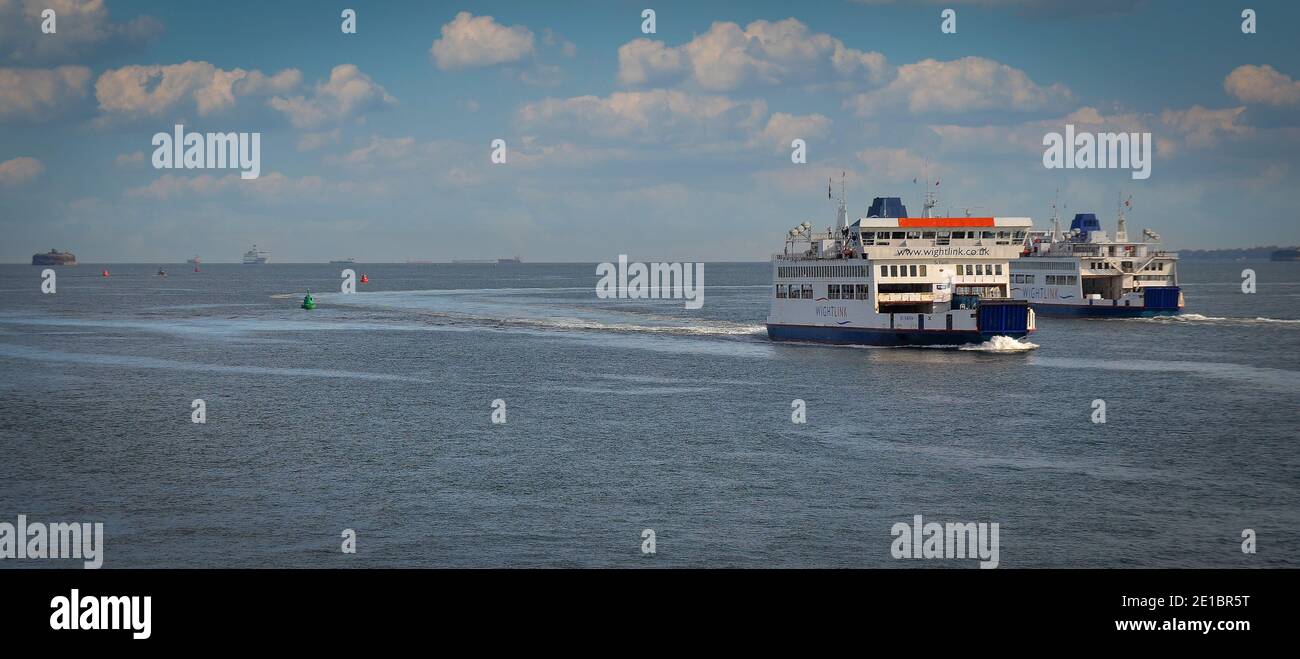 L'île de Wight Ferries Banque D'Images