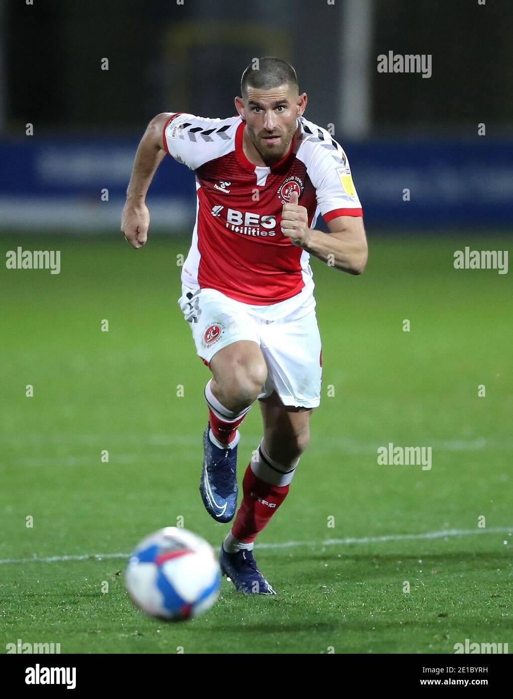Photo du dossier datée du 09-10-2020 de Fleetwood Town's Ched Evans. Banque D'Images