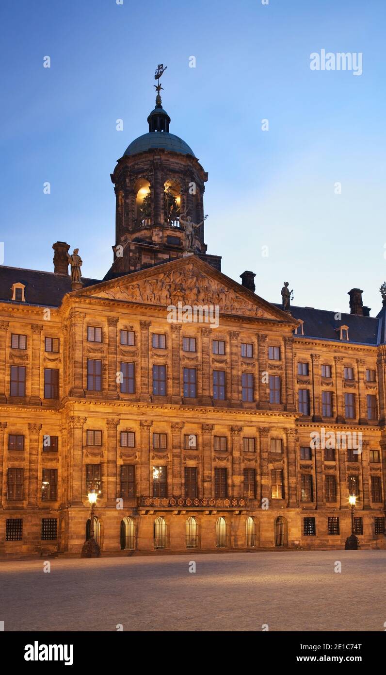 Palais Royal - Koninklijk Paleis, sur la place du Dam à Amsterdam. Pays-bas Banque D'Images