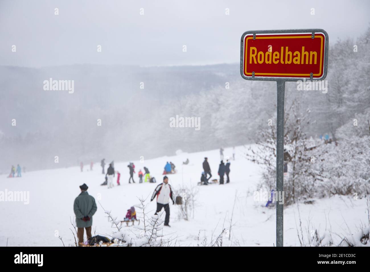 Piste de luge sur Farnsberg, Bavière Banque D'Images