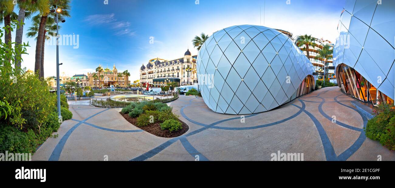 Place Casino, vue panoramique de Monte Carlo, Principauté de Monaco Banque D'Images