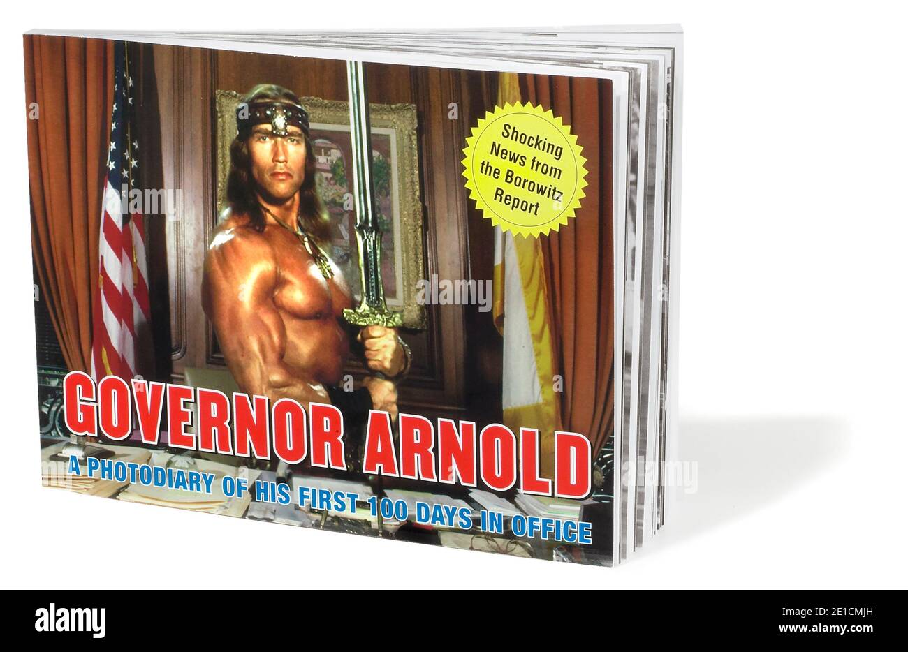 Livre du gouverneur Arnold photographié sur fond blanc. Banque D'Images