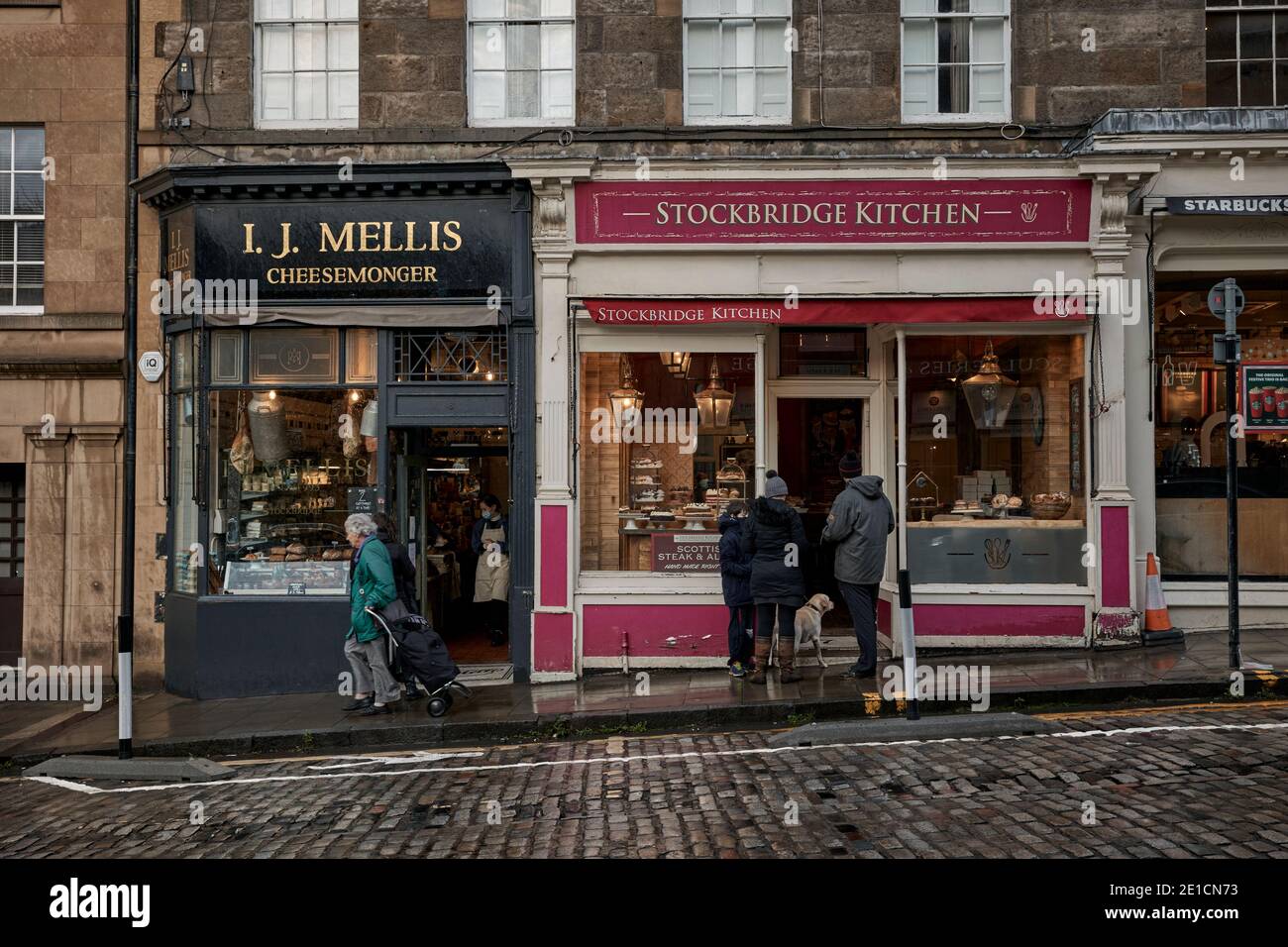 I.J Mellis Cheese Monger shop, Stockbridge, Classic shop front. Édimbourg hiver de 2020. Banque D'Images
