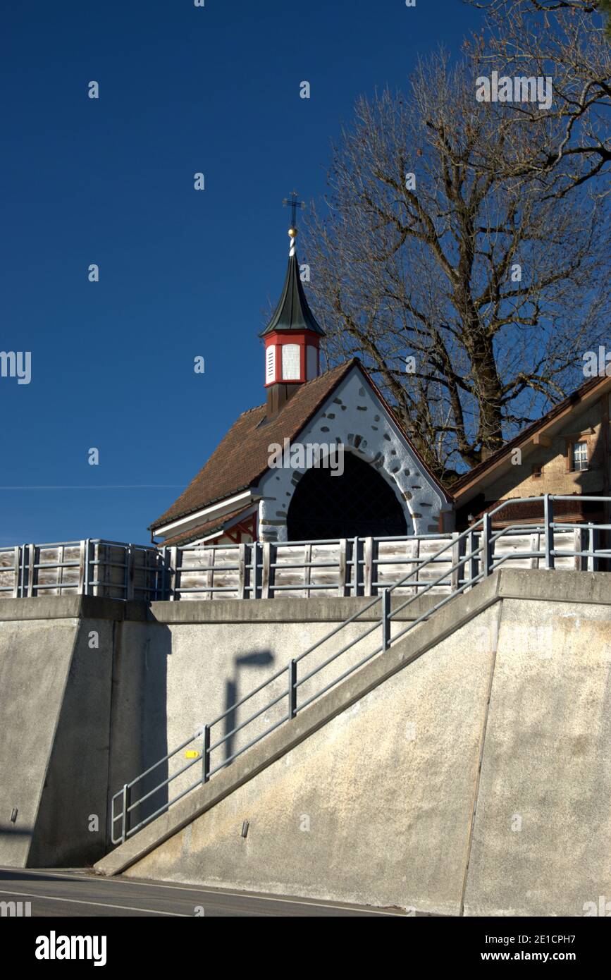 Jolie petite chapelle de Gais en Suisse 18.12.2020 Banque D'Images