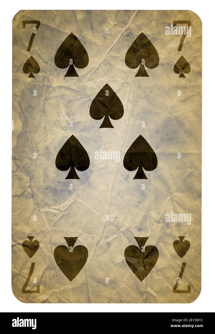 Cartes à jouer vintage de Spades suit, isolé sur fond blanc - haute qualité. XXL Banque D'Images