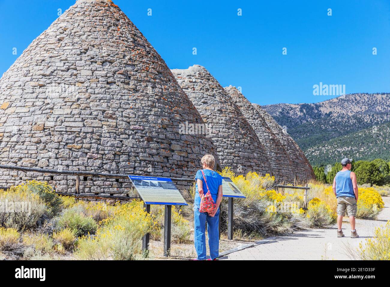 Le parc national historique de Ward Charcoal Ovens est une zone désignée pour la préservation historique et les loisirs publics situés à 20 miles au sud De la ville d'El Banque D'Images