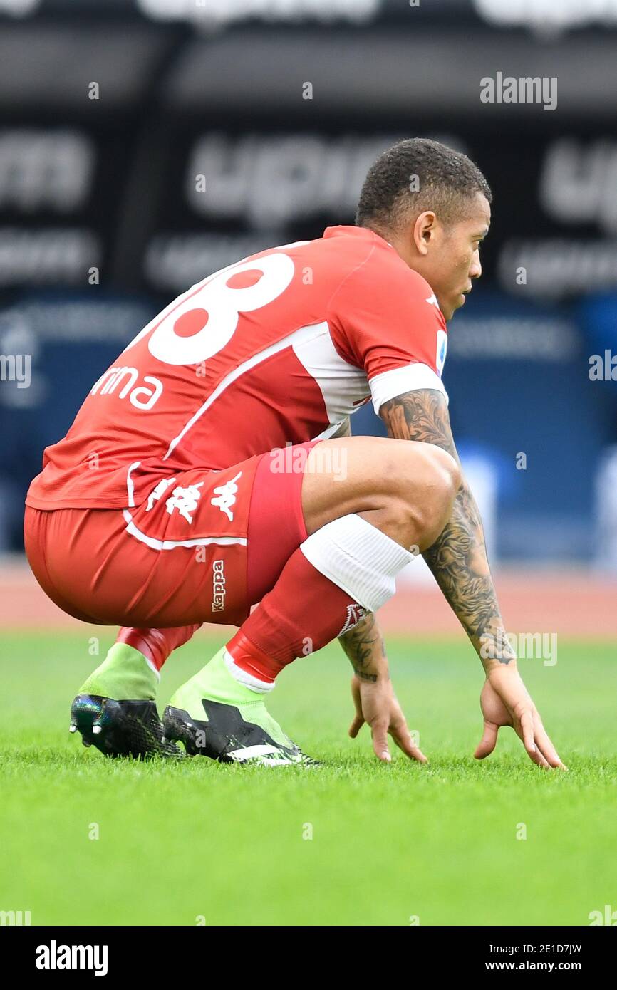 Rome, Italie. 6 janvier 2021. ROME, ITALIE - janvier 6 : Igor dos Santos de Paulo de ACF Fiorentina geste pendant la série UN match de football entre SS Lazio et ACF Fiorentina au Stadio Olimpico le 6 janvier 2021 à Rome, Italie /LiveMedia crédit: Claudio Pasquazi/LPS/ZUMA Wire/Alay Live News Banque D'Images