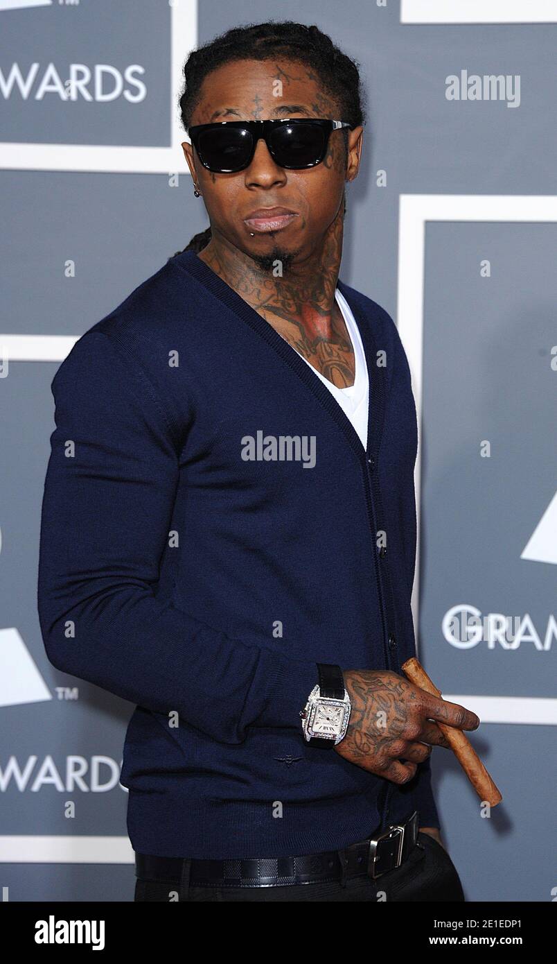 Lil Wayne arrive à la 53e Grammy Awards annuels, qui a eu lieu au Staples Center de Los Angeles, en Californie, le 13 février 2011. Photo de Lionel Hahn/ABACAPRESS.COM Banque D'Images