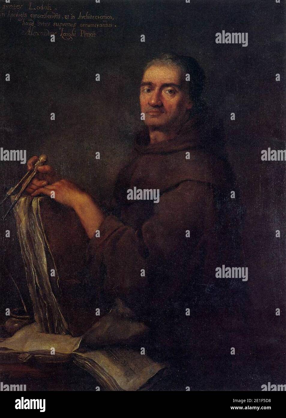Alessandro Longhi - Portrait de Carlo Lodoli Banque D'Images