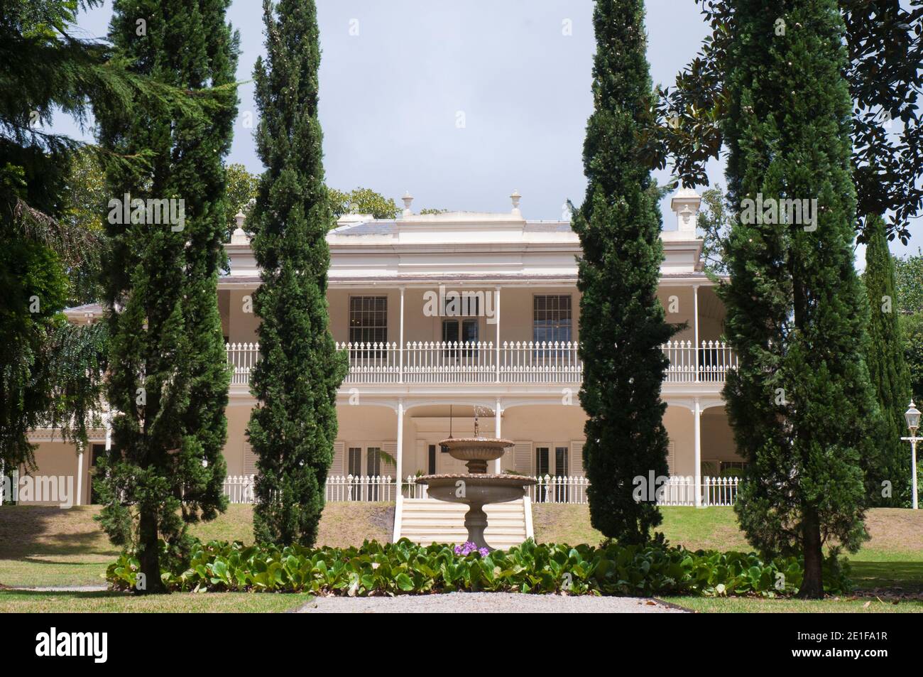 Como House, un manoir victorien colonial historique (1847) perché au-dessus de la Yarra River à Melbourne. Banque D'Images