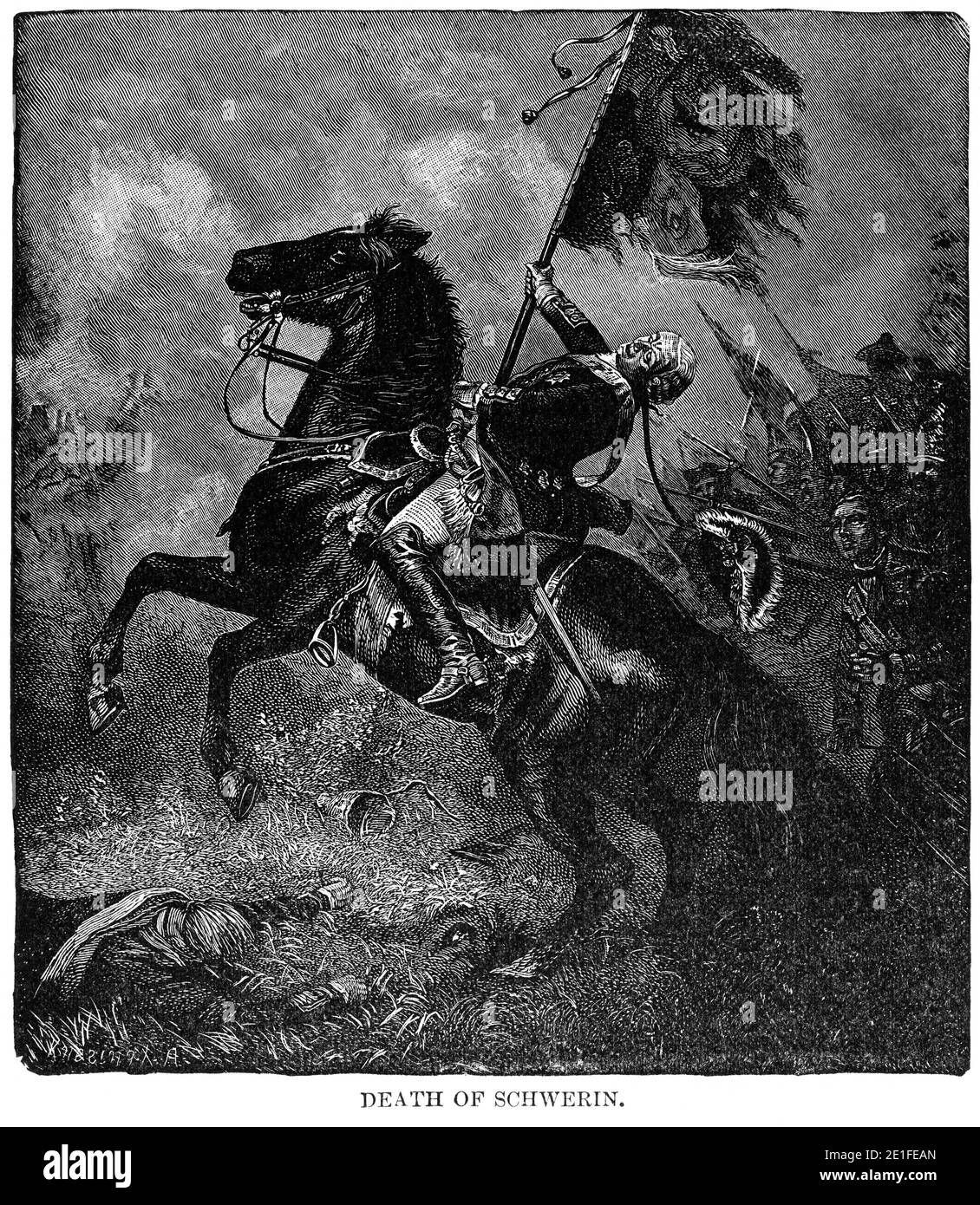 Mort de Schwerin, Illustration, Histoire du monde de Ridpath, Volume III, par John Clark Ridpath, LL. D., Merrill & Baker Publishers, New York, 1897 Banque D'Images Mort de Schwerin, Illustration, Histoire du monde de Ridpath, Volume III, par John Clark Ridpath, LL. D., Merrill & Baker Publishers, New York, 1897 Banque D'Images
