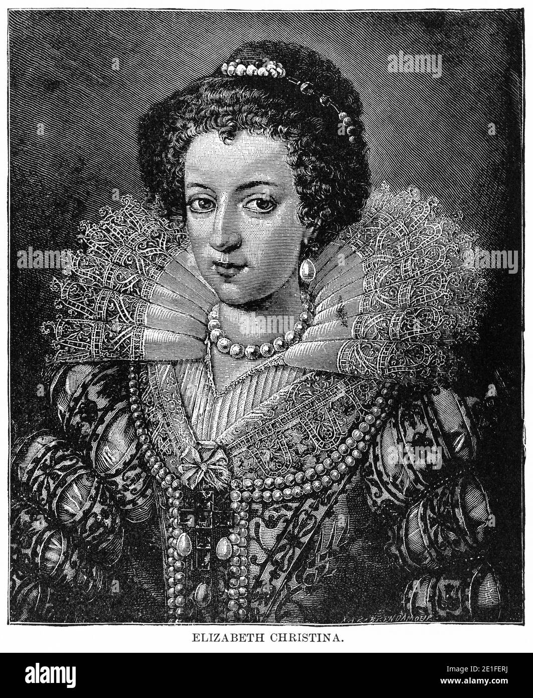 Elizabeth Christina, Illustration, Histoire du monde de Ridpath, Volume III, par John Clark Ridpath, LL. D., Merrill & Baker Publishers, New York, 1897 Banque D'Images