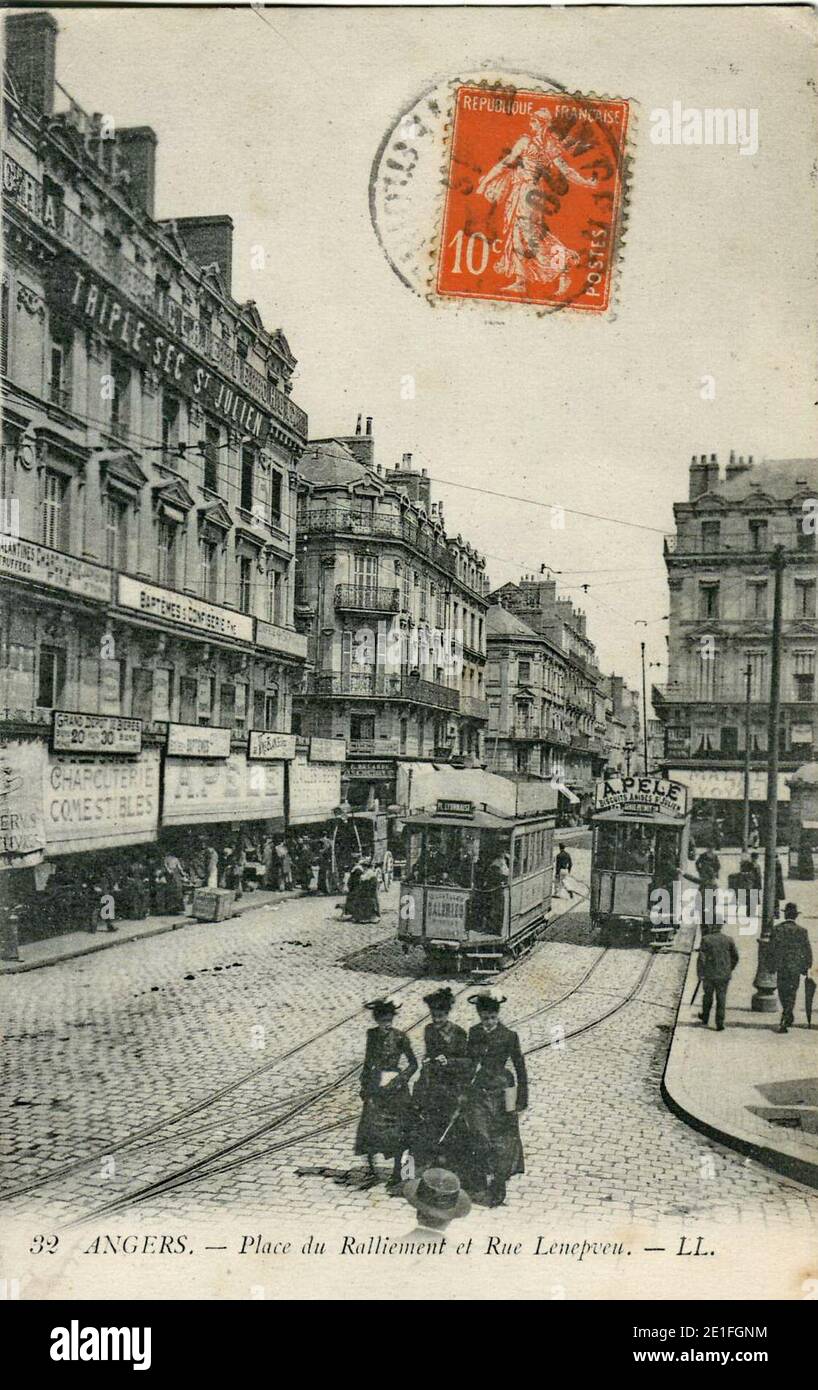 Carte Postale Ancienne Angers – Rue De L'Oisellerie – 49 Maine Et Loire – Années 1900