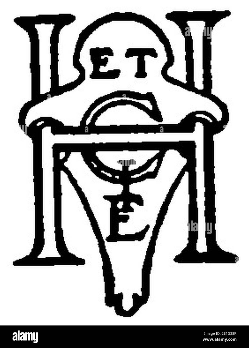 Logo Librairie Hachette – Leneru - les Affranchis (page 9 crop). Banque D'Images