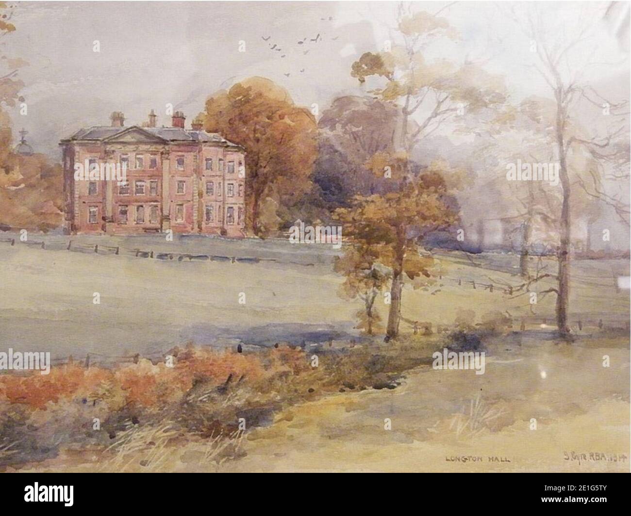Longton Hall par John Eyre, R.B.A. R.I. Banque D'Images
