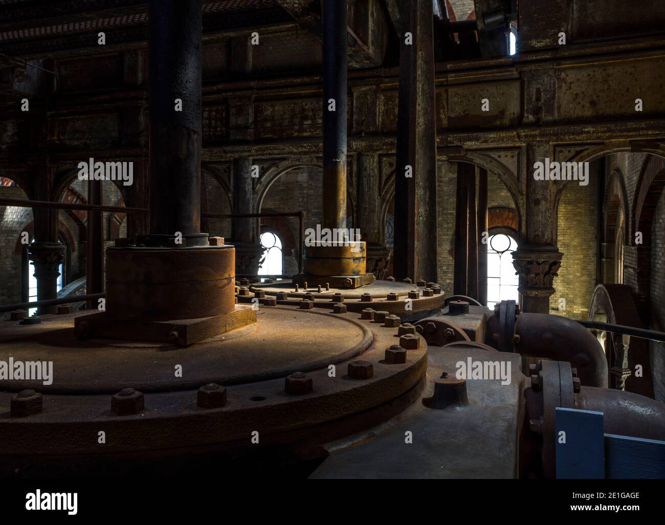 Machinery, Crossness Pump Station, Thamesmead, Royaume-Uni. Banque D'Images