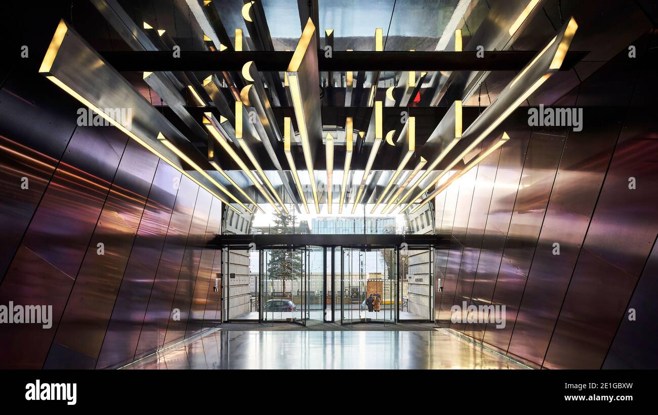 Intérieur du bâtiment Alphabeta réaménagé, Finsbury Square, Londres, Royaume-Uni. Banque D'Images