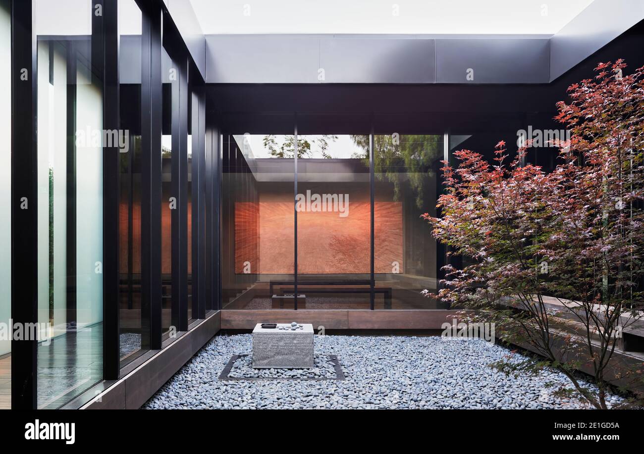 Extérieur du Windhover contemplative Center, un refuge tranquille pour les étudiants et les professeurs sur le campus de l'université de Stanford à Palo Alto, Californie, États-Unis. Banque D'Images