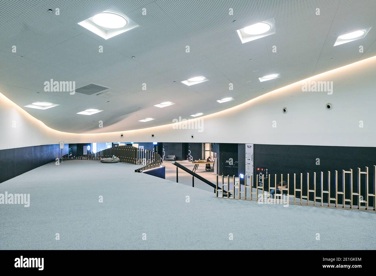 Vue intérieure du Centre national des arts de Kaohsiung, dans le parc métropolitain de Weiwuying, Kaohsiung, Taïwan. Banque D'Images