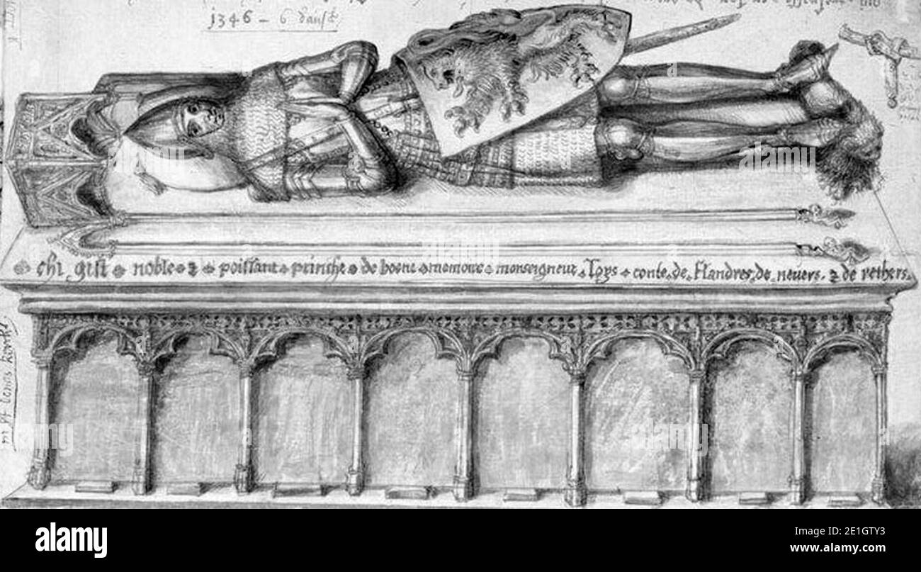 Louis I de Flandre Bruggy. Banque D'Images