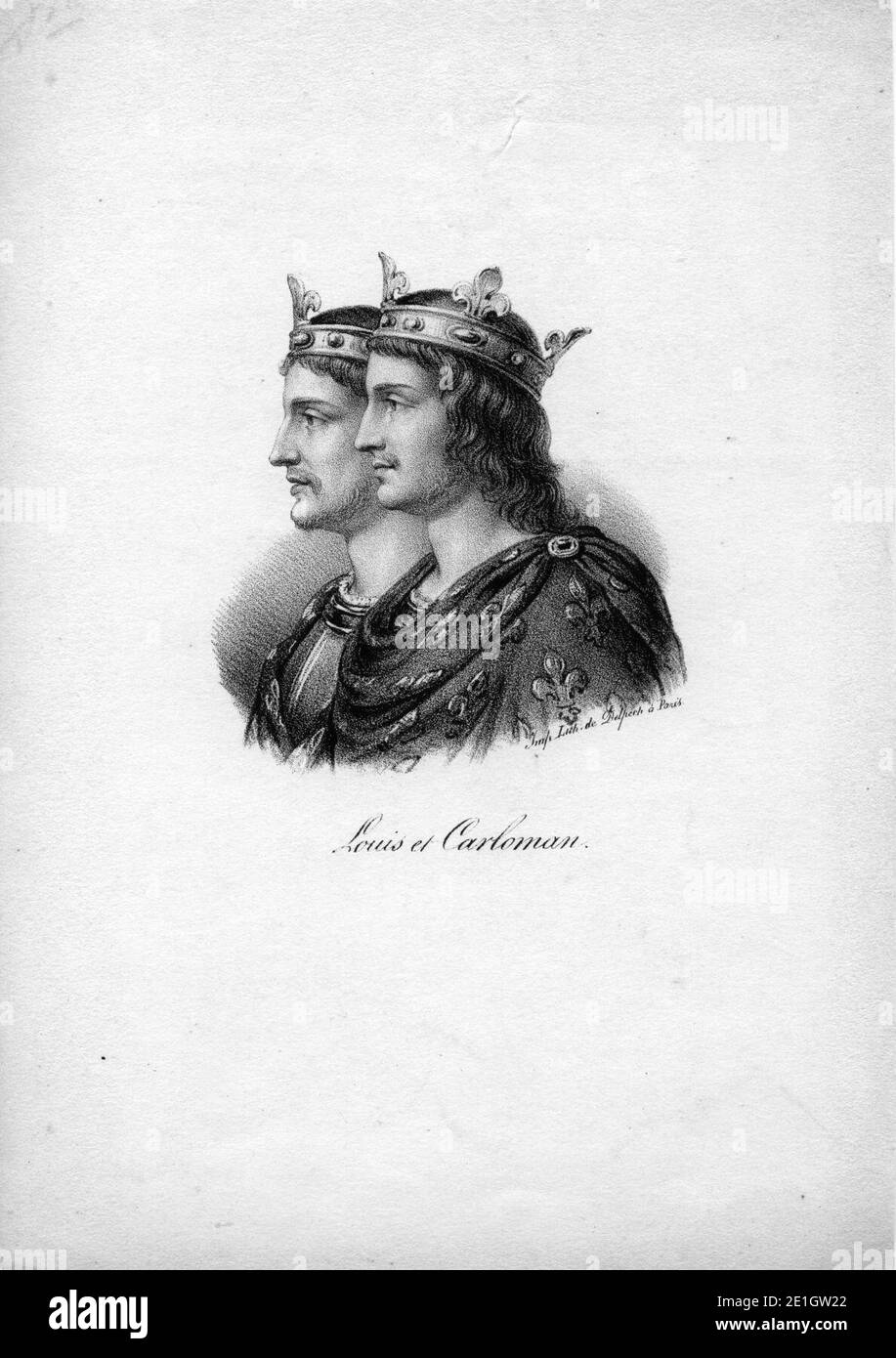 Louis III et Carloman II Banque D'Images