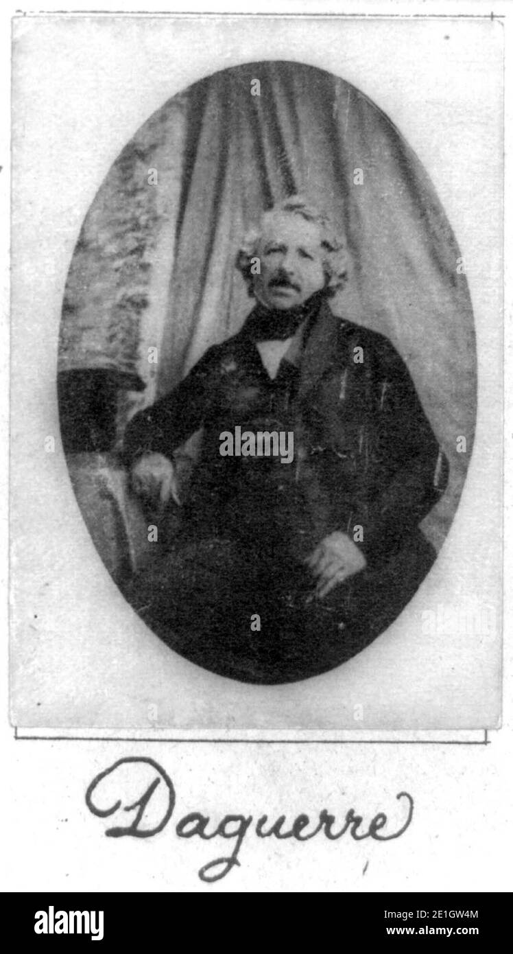 Louis Jacques Mandé Daguerre. Banque D'Images