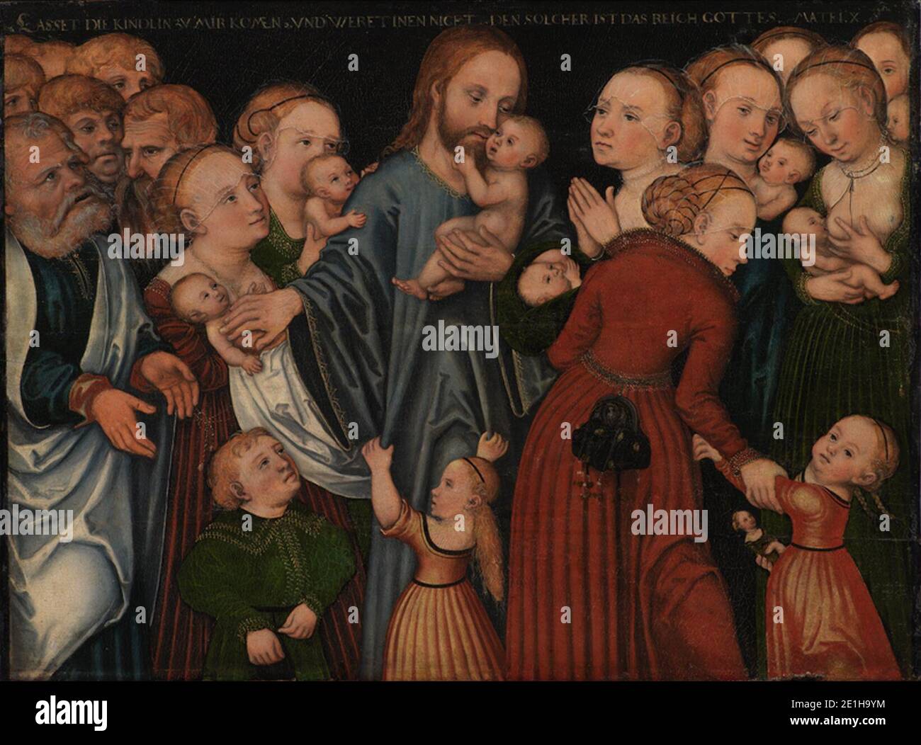 Lucas Cranach d.Ä. - Christ Bénédiction des enfants Banque D'Images