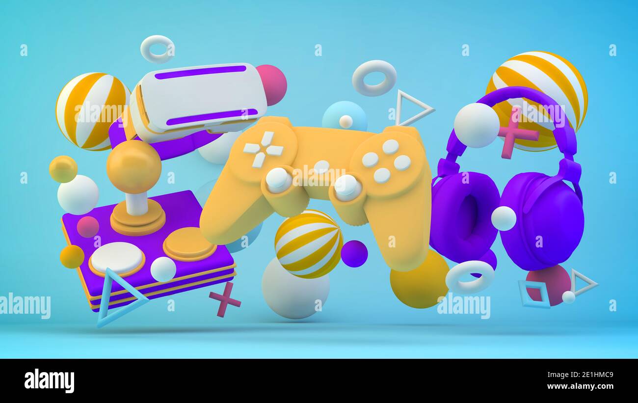 Éléments vidéographiques colorés Banque D'Images