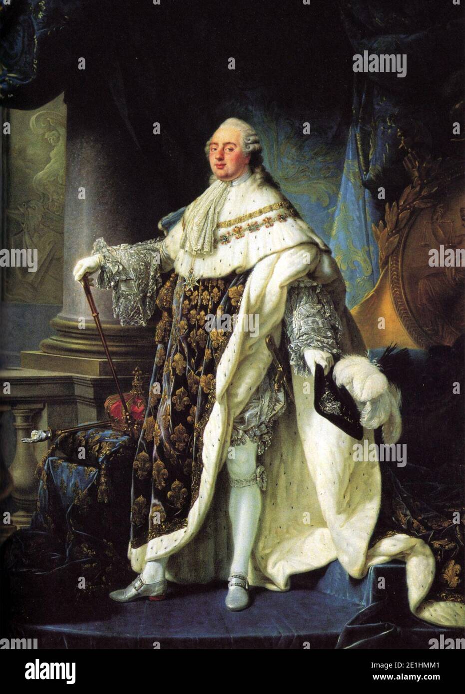 Ludvig XVI av Frankrike dépeignätterad av AF Gallet. Banque D'Images