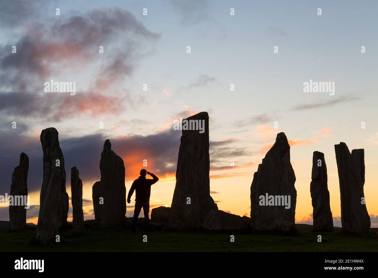 Callanish Standing Stones, Isle of Lewis, Outer Hebrides, Écosse, Royaume-Uni Banque D'Images