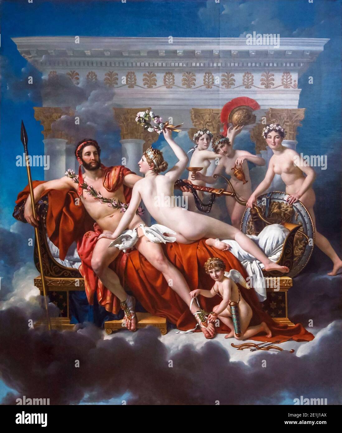 Mars désarmé par Vénus, peinture de Jacques-Louis David, 1824 Banque D'Images