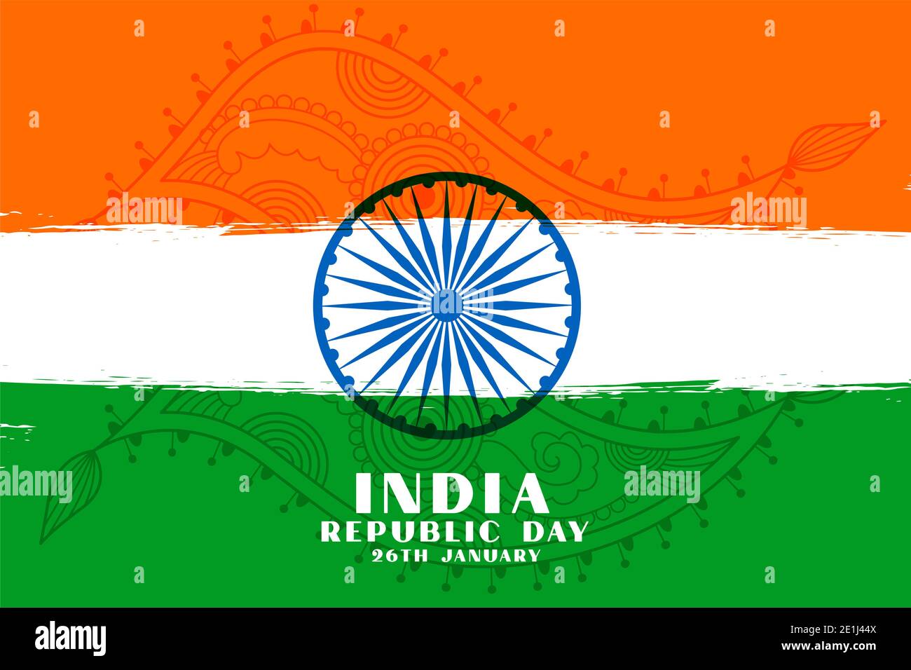 Arrière-plan de la Journée de la République indienne créative, souhaits, message d'accueil Banque D'Images
