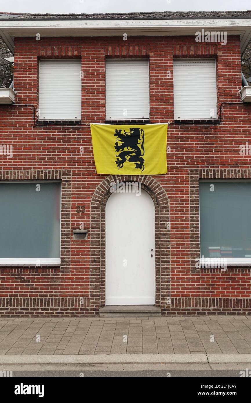 Le drapeau de la Flandre Banque D'Images